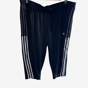 Adidas Primegreen AEROREADY 3/4 Training Pants Black White Womens 2XL Cropped